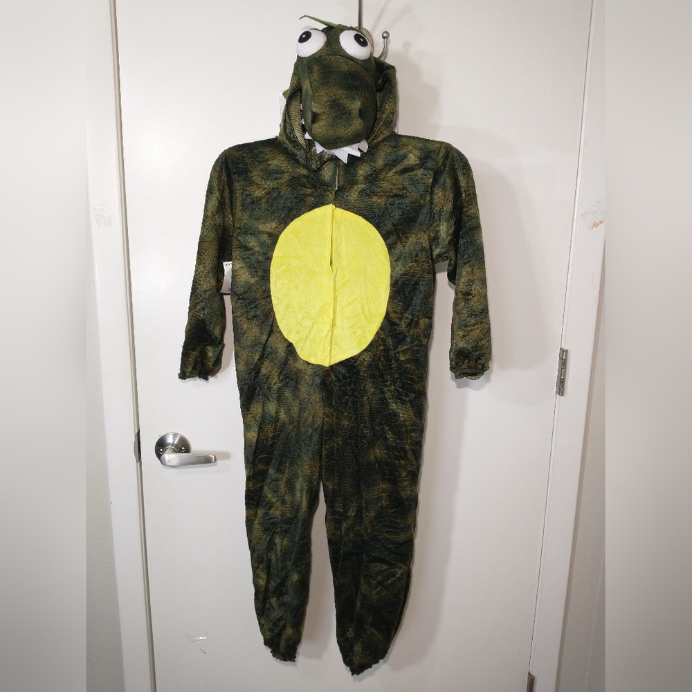 Roarin' Rex T-Rex Boy's Halloween Costume SZ S 6/7  1 piece Hooded Jumpsuit